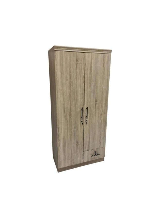 ABX HOME Riley 2 Door Wooden Wardrobe With One Lockable Drawer (With Installation) - Image 1
